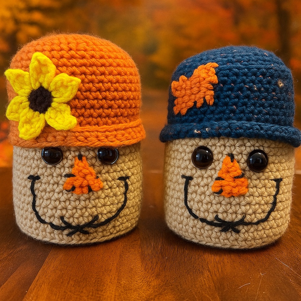 Crocheted Scarecrow Decor Set